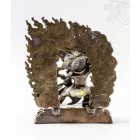 Mahakala réz szobor prémium minőségű, barna-ezüst - 17 cm