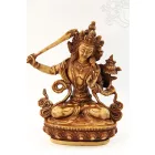 Manjushri szobor csont színű - 14 cm