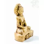 Böjtölő Buddha rezin szobor, csont színű - 10 cm