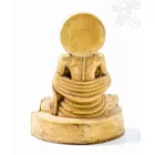 Böjtölő Buddha rezin szobor, csont színű - 10 cm