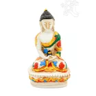 Amitabha Buddha kézzel festett rezin szobor - 9 cm