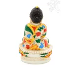 Amitabha Buddha kézzel festett rezin szobor - 9 cm