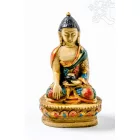 Shakyamuni Buddha kézzel festett rezin szobor - 9 cm