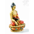 Shakyamuni Buddha kézzel festett rezin szobor - 11 cm