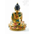 Shakyamuni Buddha kézzel festett rezin szobor - 20 cm