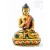 Áldó Buddha kézzel festett rezin szobor - 14 cm