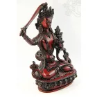 Manjushri szobor vörös színű - 20 cm
