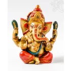 Ganesha kézzel festett rezin szobor - 15 cm