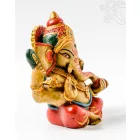 Ganesha kézzel festett rezin szobor - 15 cm