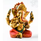 Ganesha kézzel festett rezin szobor - 17 cm