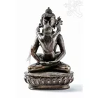 Buddha és Shakti (Samantabhadra) réz szobor, barna - 20 cm