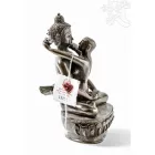 Buddha és Shakti (Samantabhadra) réz szobor, barna - 20 cm