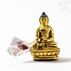 Shakyamuni Buddha aranyozott szobor - 8 cm