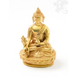 Gyógyító Buddha aranyozott szobor - 8 cm