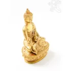 Gyógyító Buddha aranyozott szobor - 8 cm