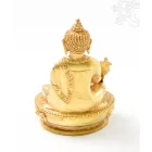 Gyógyító Buddha aranyozott szobor - 8 cm