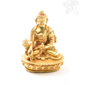 Gyógyító Buddha aranyozott szobor - 5 cm