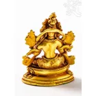 Zöld Tara aranyozott szobor - 6 cm