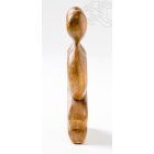 Szív alakú absztrakt fa szobor - 20 cm