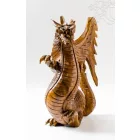 Sárkány fa faragott szobor - 32 cm