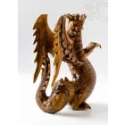 Sárkány fa faragott szobor - 32 cm