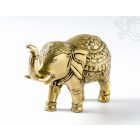 Elefánt réz szobor, matt sárga- 13,5 cm