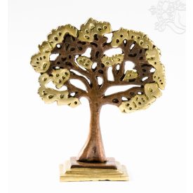 Bódhi fa szobor, bronz - arany - 19,5 cm