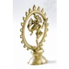 Táncoló Shiva réz szobor, matt sárga- 24,5 cm