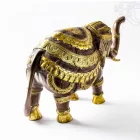 Elefánt réz szobor, kávé-arany- 38 cm - nagy méretű