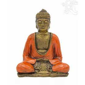 Amitabha Buddha színes rezin szobor - 16 cm