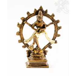 Táncoló Shiva, színes rezin szobor - 17 cm