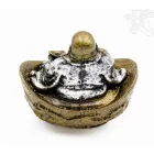 Nevető Buddha színes rezin szobor - 10 cm