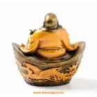 Nevető Buddha színes rezin szobor - 10 cm