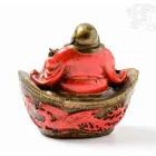 Nevető Buddha színes rezin szobor - 10 cm