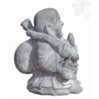 Nevető Buddha láva kő szobor - 55 cm hatalmas