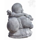 Nevető Buddha láva kő szobor - 55 cm hatalmas