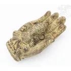Ganesha kézben láva kő szobor - 17 cm
