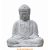 Amitabha Buddha láva kő szobor - 65 cm