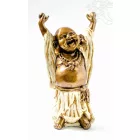 Nevető Buddha, színes rezin szobor - 30 cm