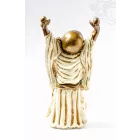 Nevető Buddha, színes rezin szobor - 30 cm