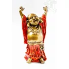 Nevető Buddha, színes rezin szobor - 30 cm