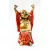 Nevető Buddha, színes rezin szobor - 30 cm