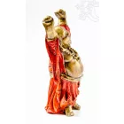 Nevető Buddha, színes rezin szobor - 30 cm