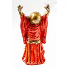 Nevető Buddha, színes rezin szobor - 30 cm