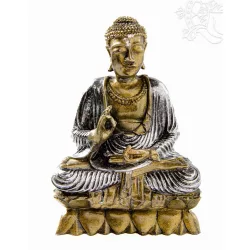 Áldó Buddha színes rezin szobor - 25 cm
