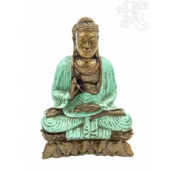 Áldó Buddha színes rezin szobor - 25 cm