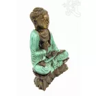 Áldó Buddha színes rezin szobor - 25 cm