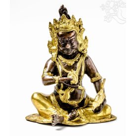 Zambala réz szobor, arany-bronz - 17 cm