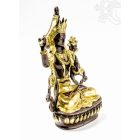 Manjushri réz szobor, arany-bronz - 21cm