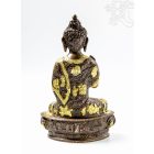 Áldó Buddha réz szobor, arany-bronz - 26cm